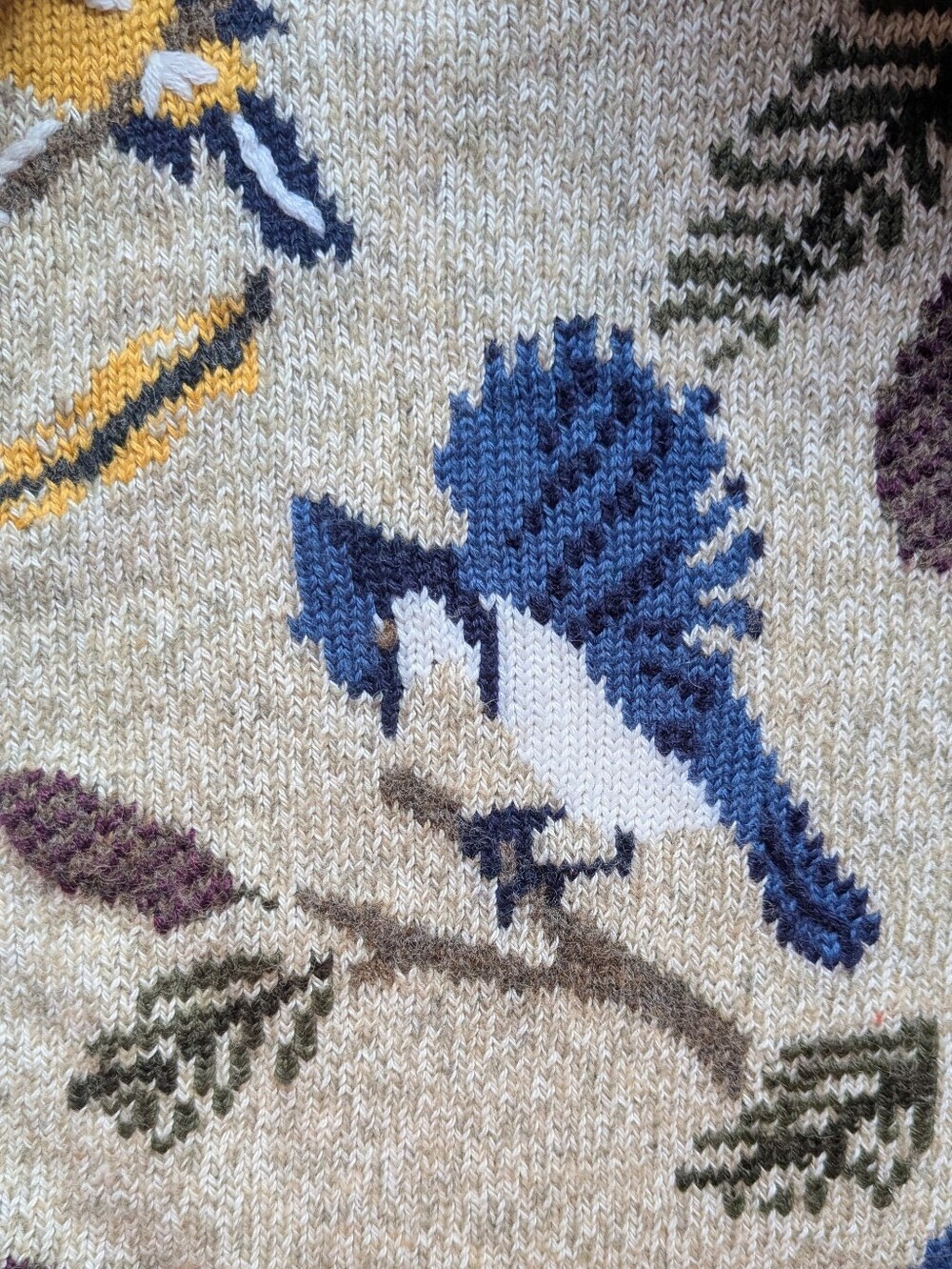 Vintage Cotton/Wool Northern Reflections Bird Themed Cardigan - Picture 8 of 11